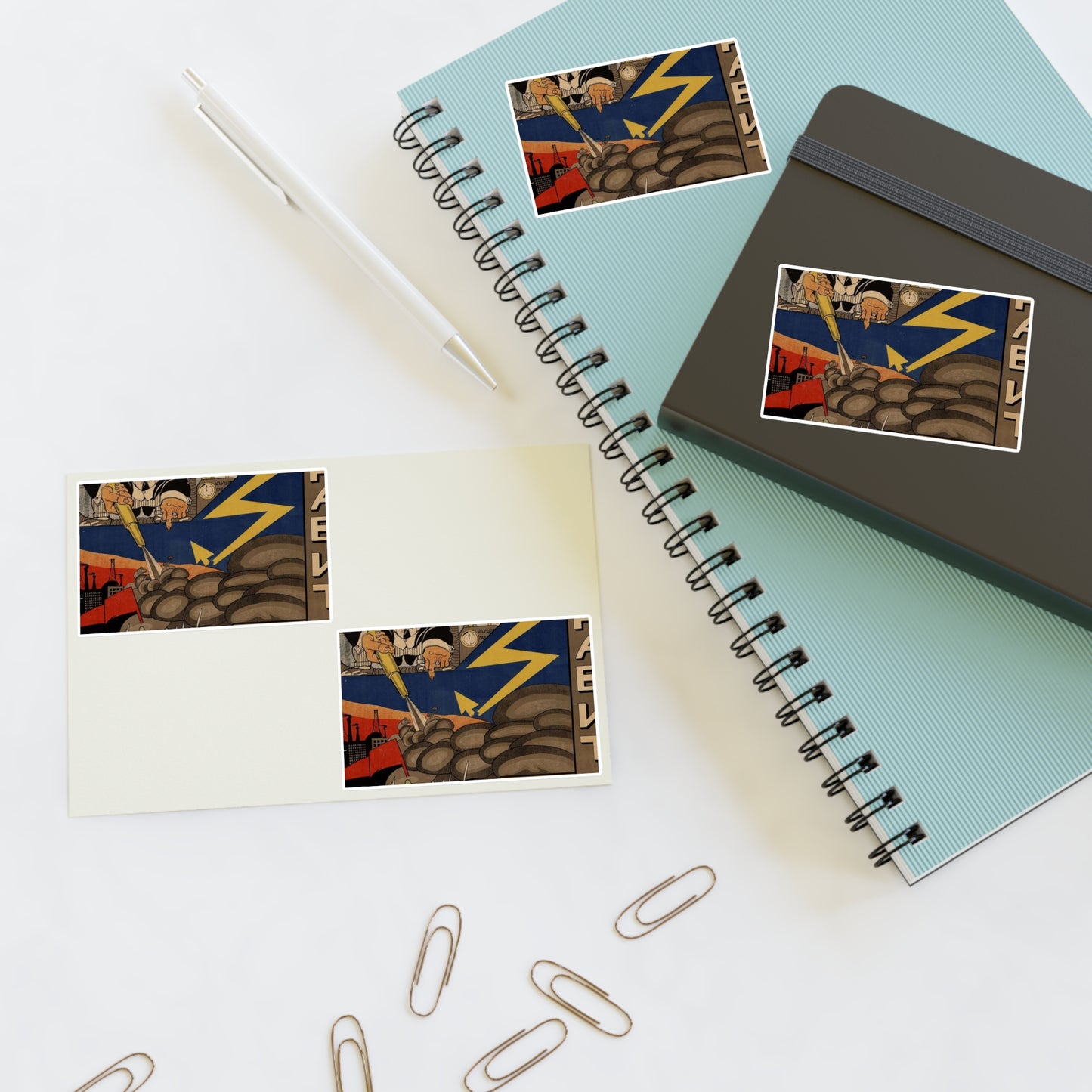 Удар врага направит мимо работа Доброхима Laminated UV Protective Vinyl Stickers