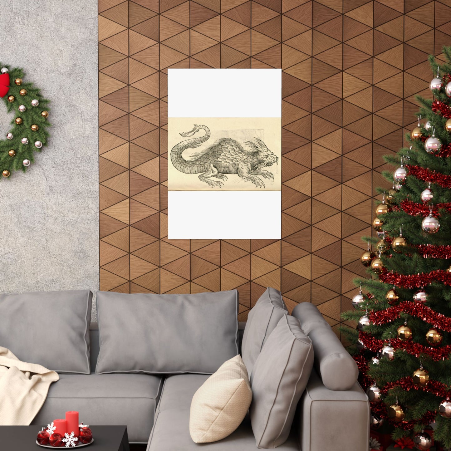 Orobonis Piscis effigies - Public domain portrait drawing  High Quality Matte Wall Art Poster for Home, Office, Classroom