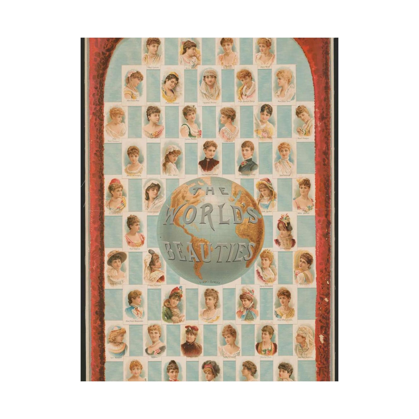 The world's beauties, first-series, Allen & Ginter, manufacturers of cigarettes, Richmond, Virginia High Quality Matte Wall Art Poster for Home, Office, Classroom