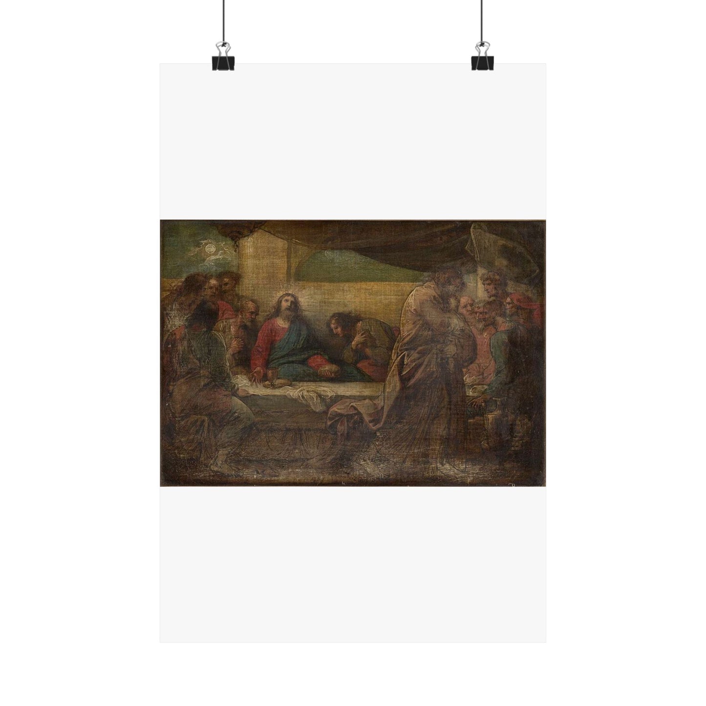 Second Sketch for The Last Supper by Benjamin West 1786 High Quality Matte Wall Art Poster for Home, Office, Classroom