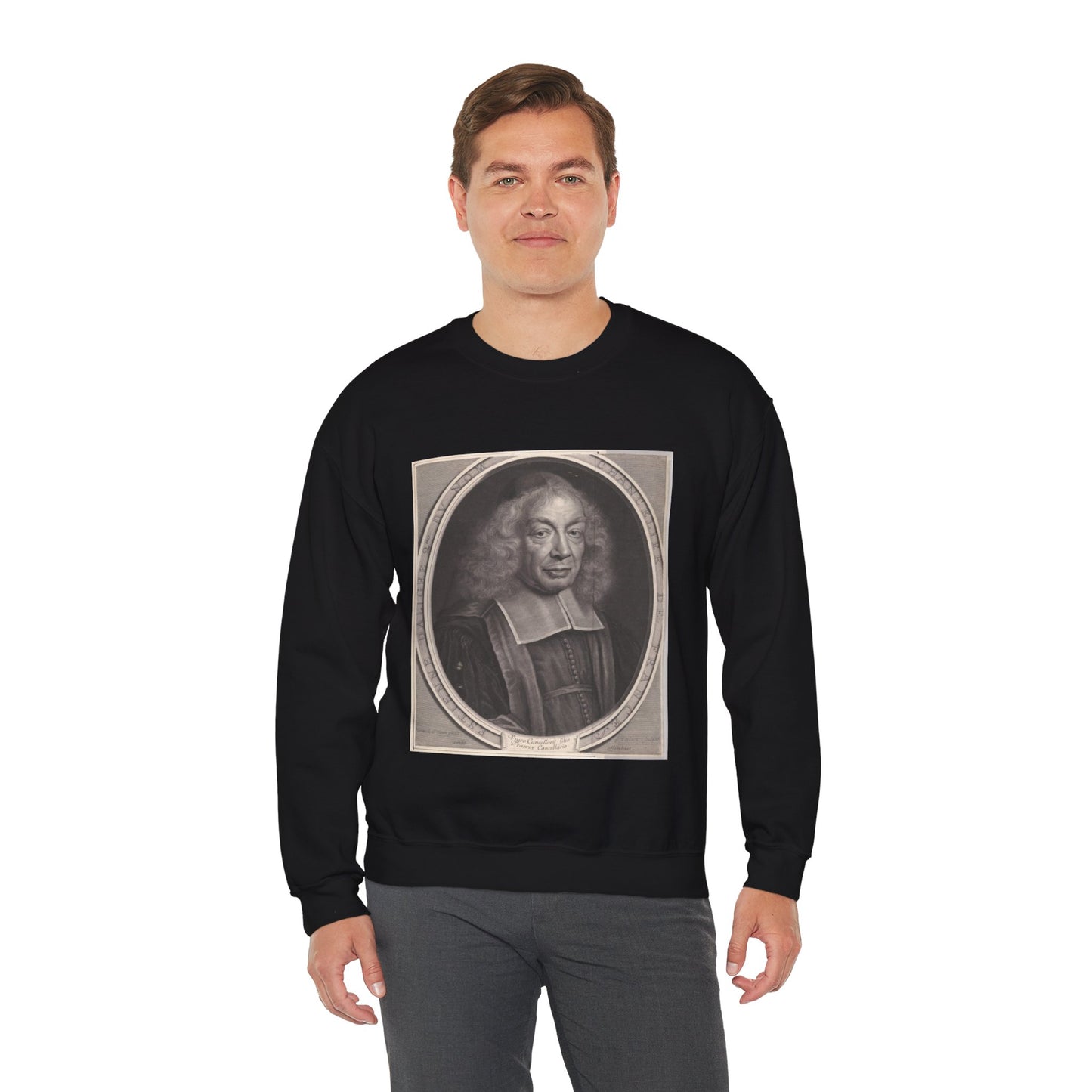 Robert Nanteuil - Gérard Edelinck - Etienne Dalligre, Chancelier de France Black Heavy Blend Adult Crew Neck SweatShirt