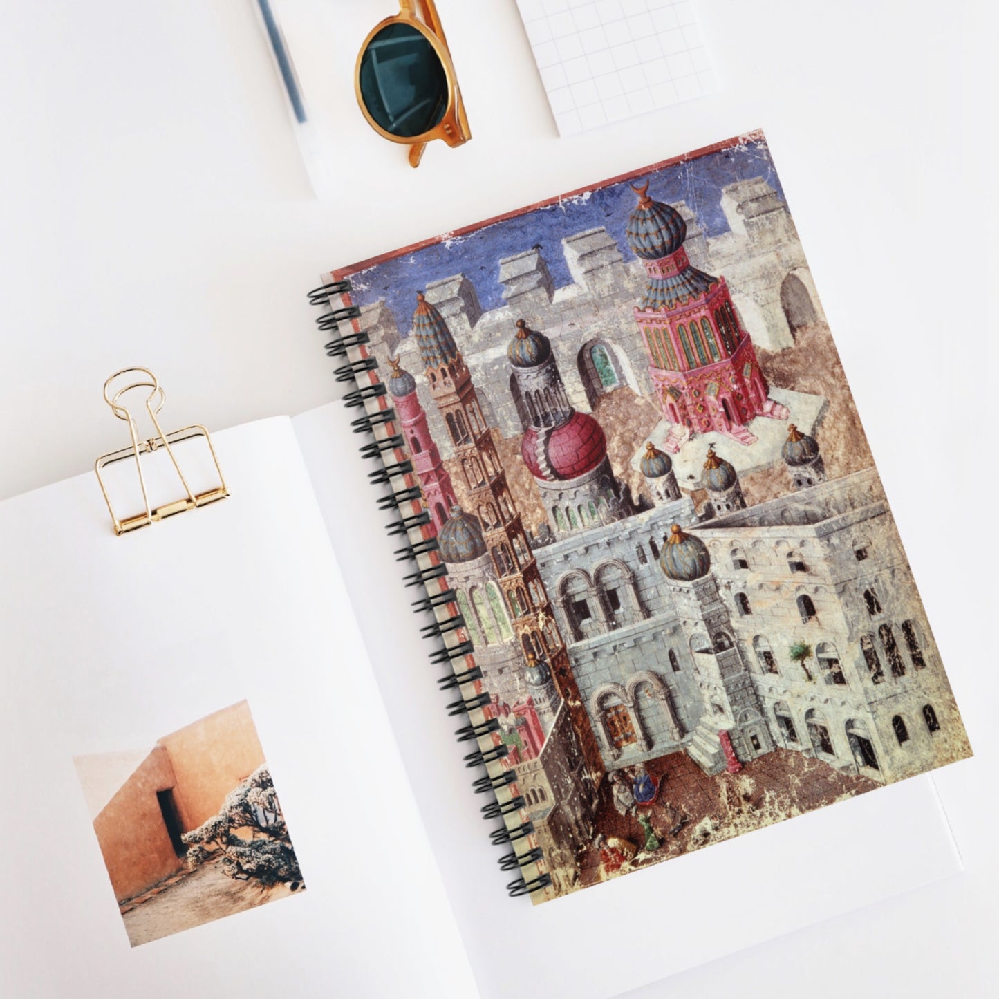 Jerusalem from BL Eg 1070, f. 5 Spiral Bound Ruled Notebook with Printed Cover