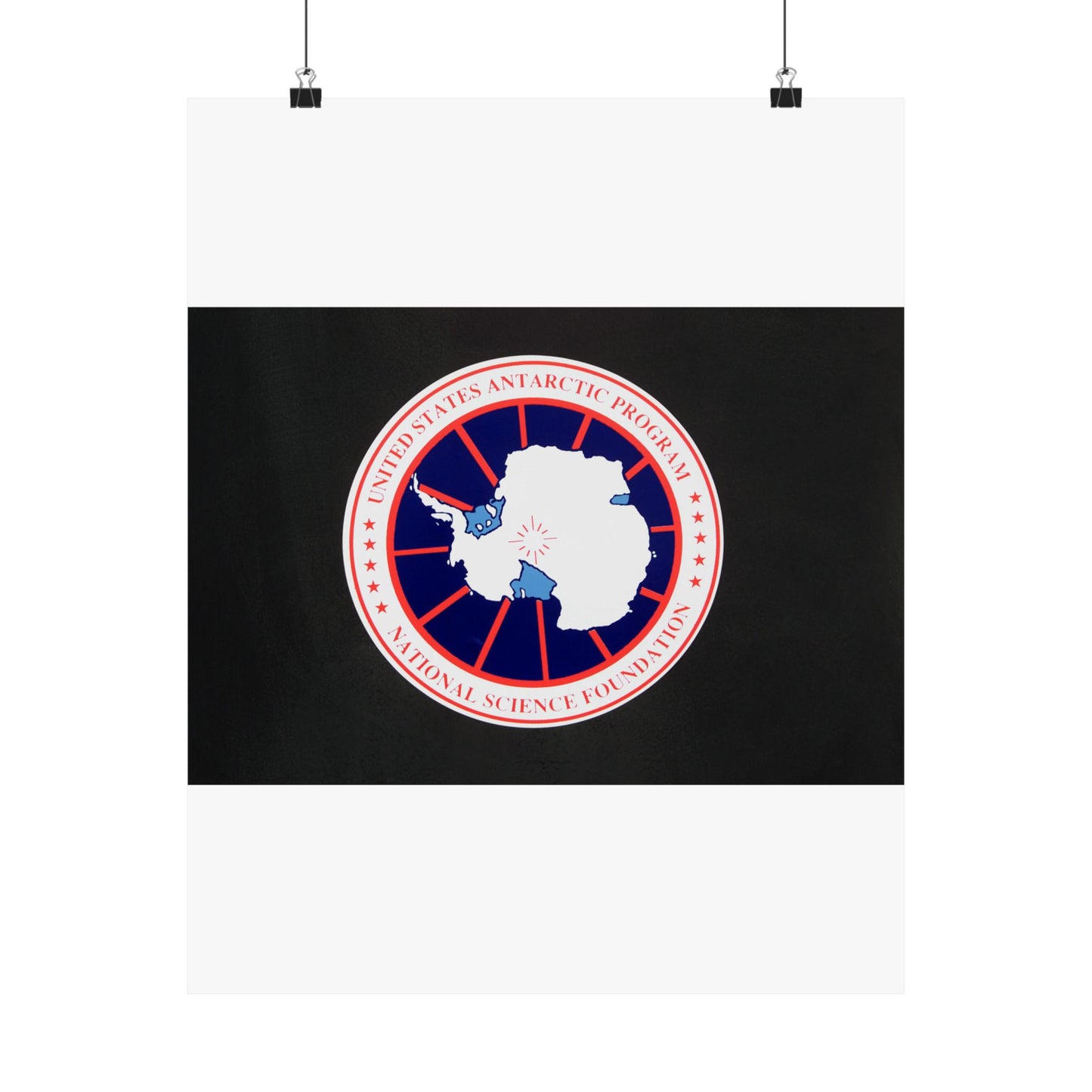 Logo of The National Science Foundation United States Antarctic Program High Quality Matte Wall Art Poster for Home, Office, Classroom