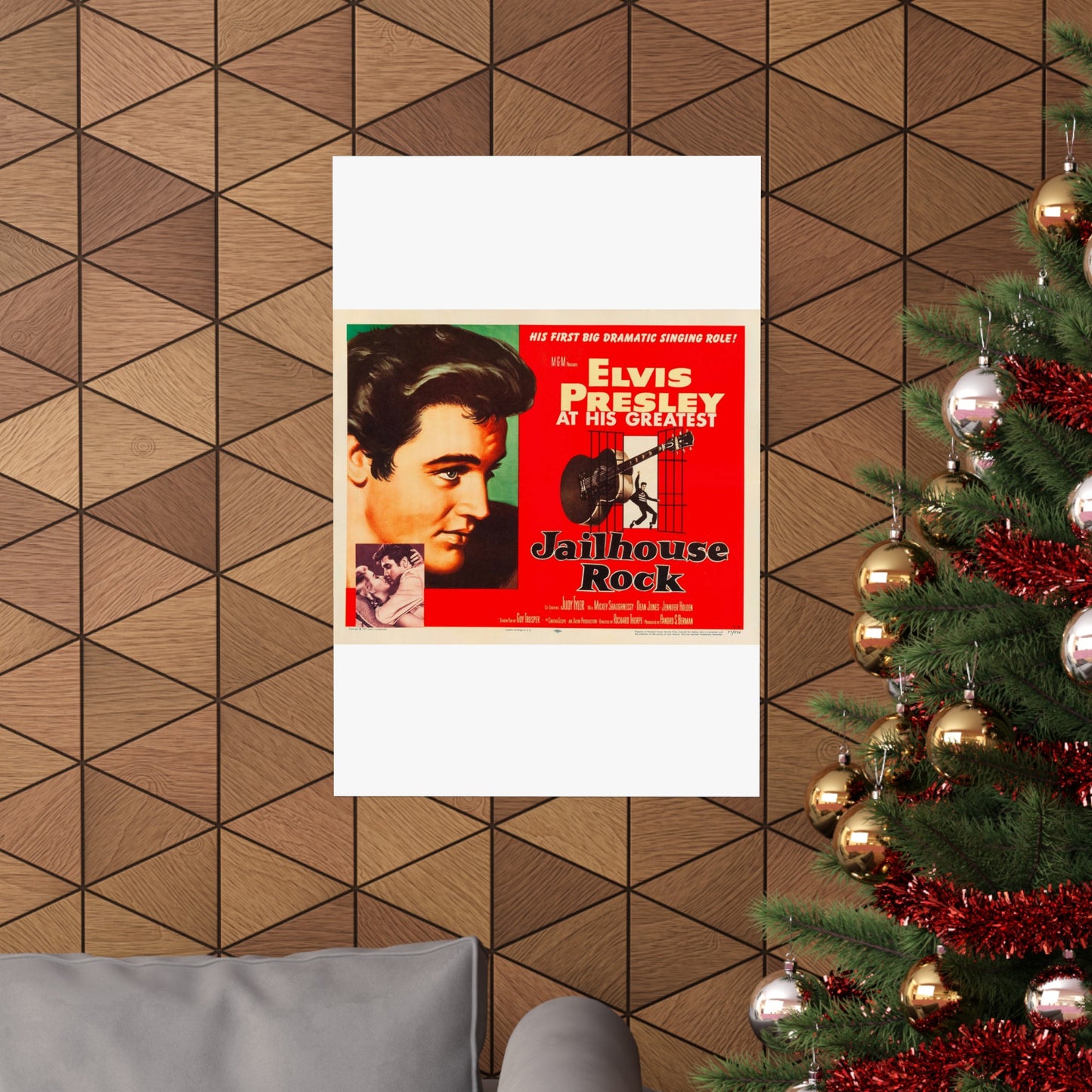 Jailhouse Rock (1957 poster - half-sheet) High Quality Matte Wall Art Poster for Home, Office, Classroom