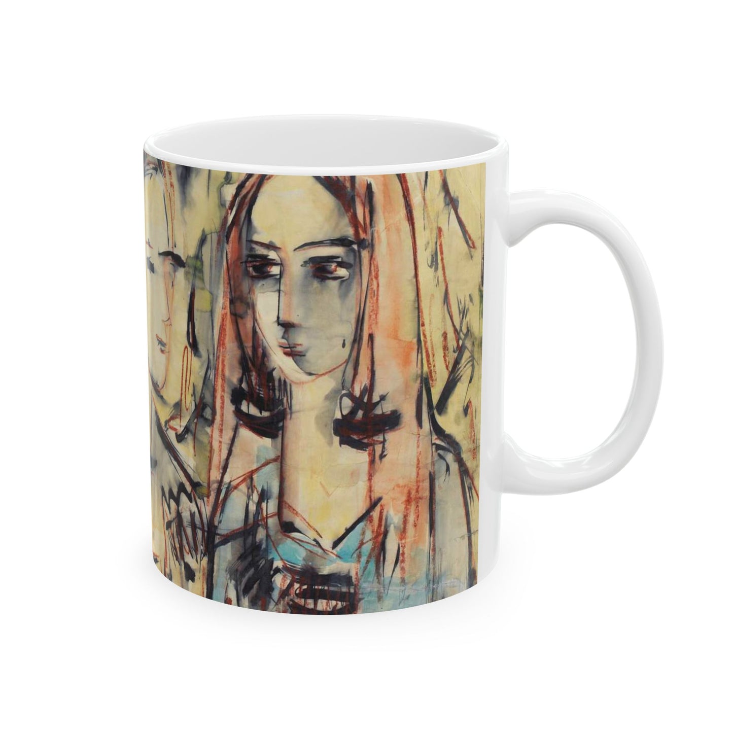 Sans titre - A painting of a group of women standing next to each other Beautiful Novelty Ceramic Coffee Mug 11oz