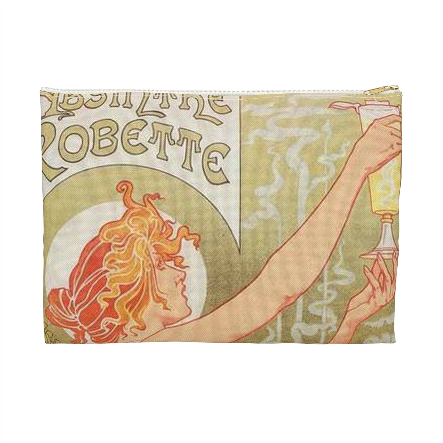 Affiche belge pour l' "Absinthe Robette". Large Organizer Pouch with Black Zipper