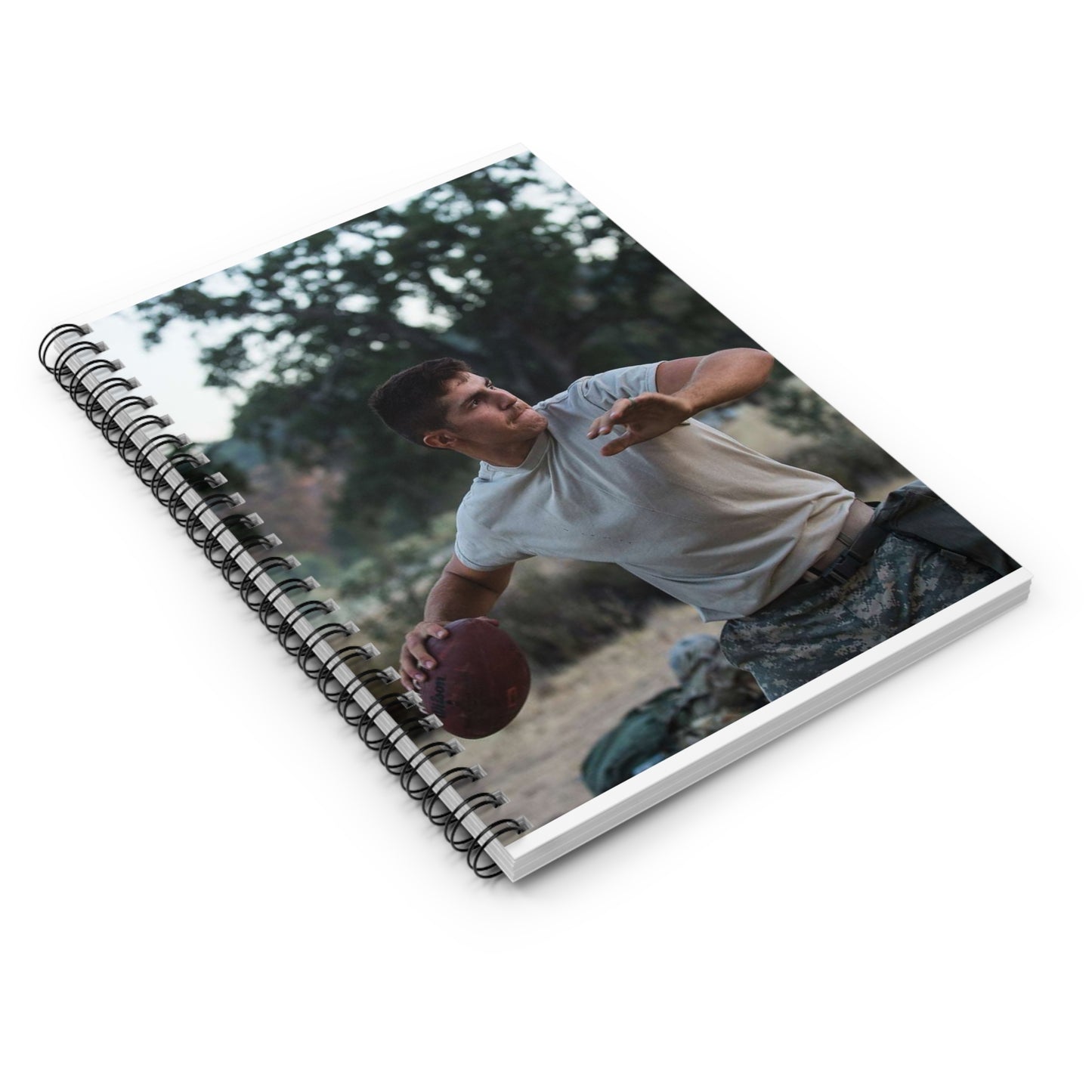 Spc. David Butcher, a U.S. Army Reserve military police Spiral Bound Ruled Notebook with Printed Cover