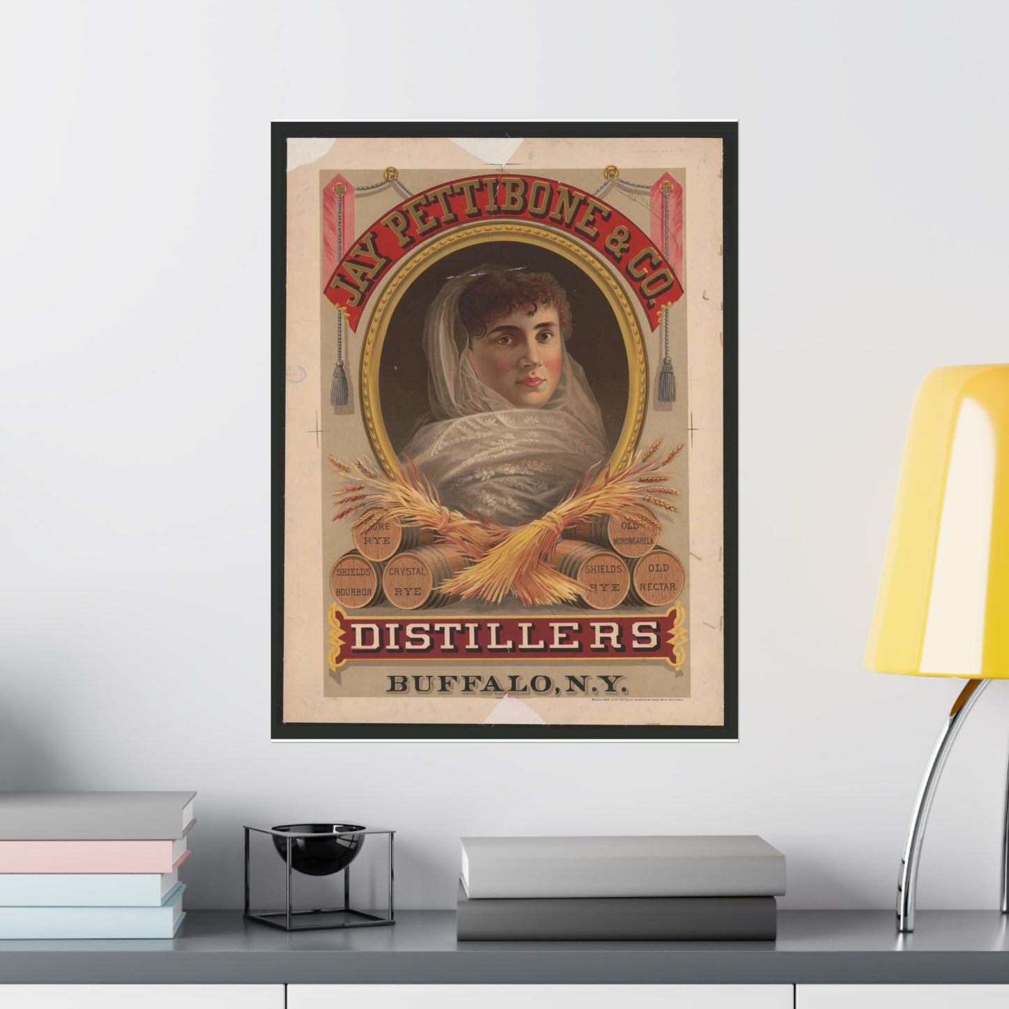 Jay Pettibone & Co., distillers, Buffalo, N.Y High Quality Matte Wall Art Poster for Home, Office, Classroom