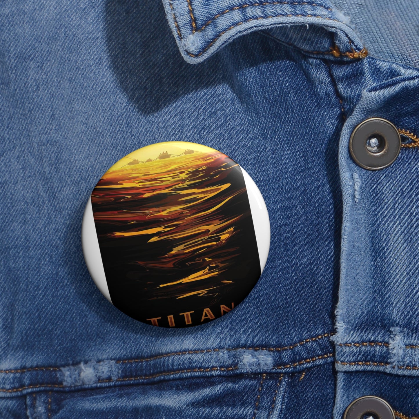 JPL Visions of the Future, Titan Pin Buttons with Crisp Design