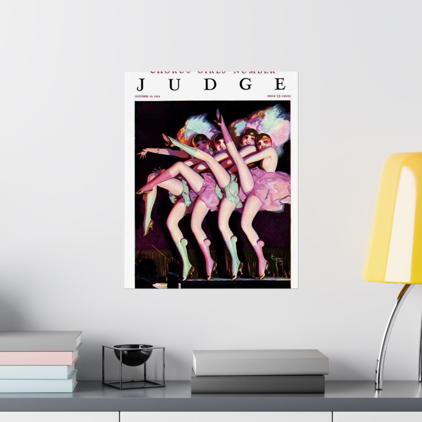 JudgeMagazine18Oct1924 - Art Deco public domain image High Quality Matte Wall Art Poster for Home, Office, Classroom