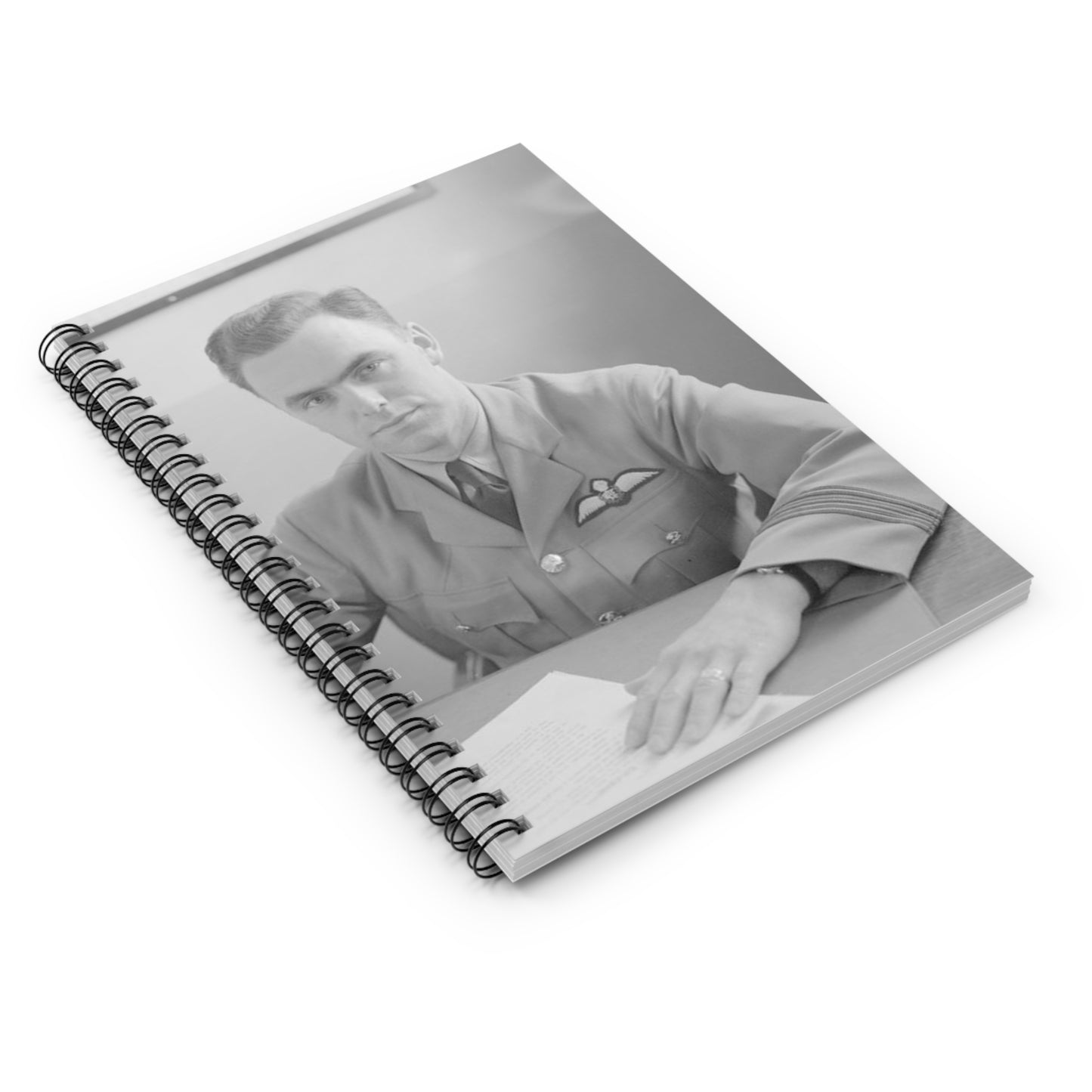 Unidentified Man, about 1940-1944 Spiral Bound Ruled Notebook with Printed Cover