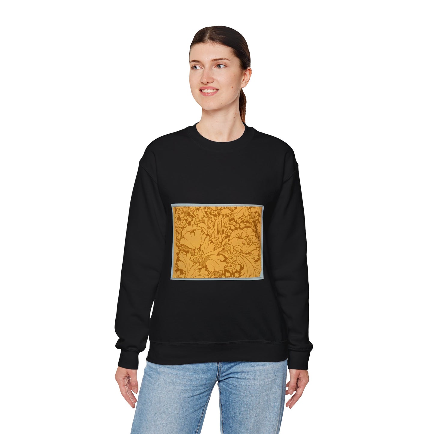 Sidewall, The Manora-Poppy, ca. 1900 (CH 18476913) Black Heavy Blend Adult Crew Neck SweatShirt