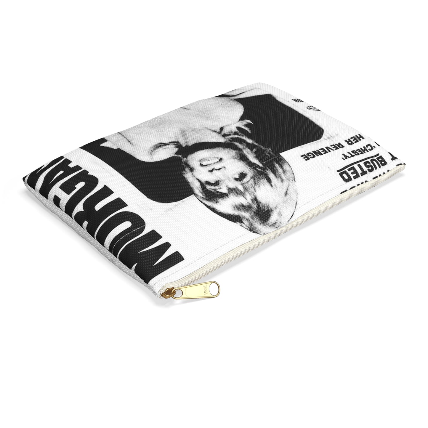 Deadly weapons poster 01 - Public domain movie poster Large Organizer Pouch with Black Zipper