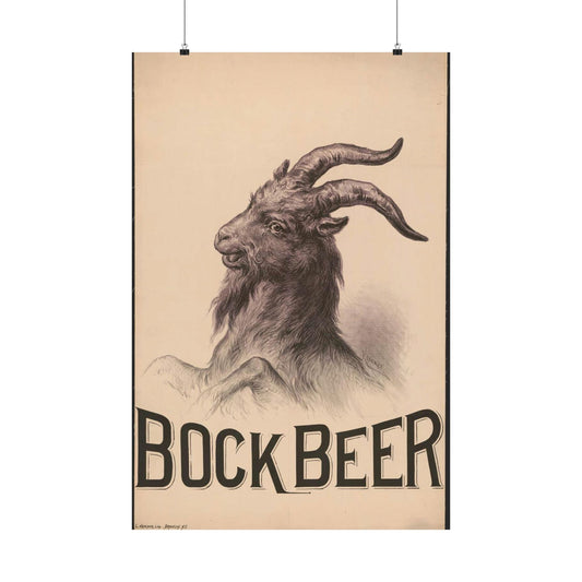 Bock Beer - Print, Library of Congress collection High Quality Matte Wall Art Poster for Home, Office, Classroom