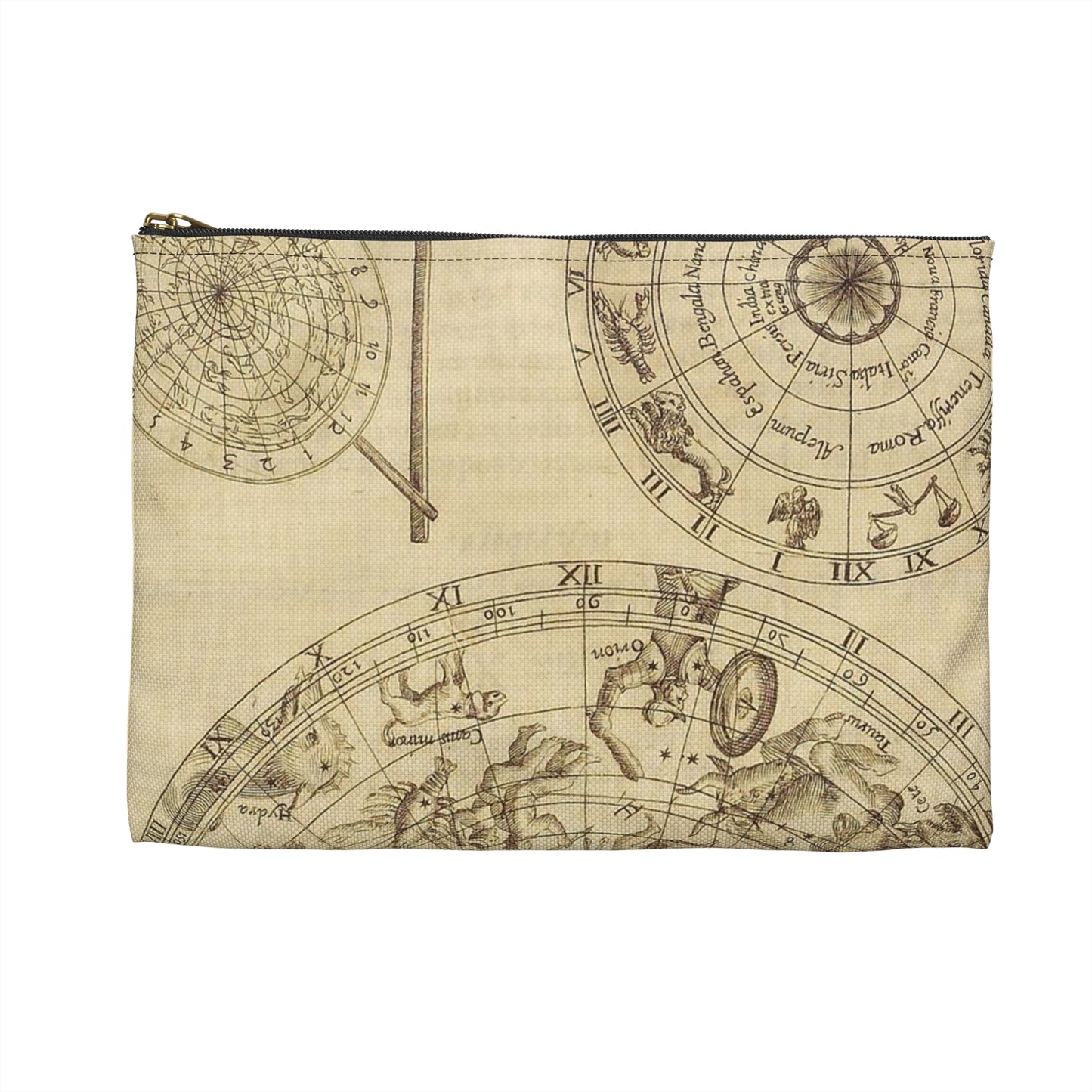 sciathericon stellarum - Drawing. Public domain image. Large Organizer Pouch with Black Zipper