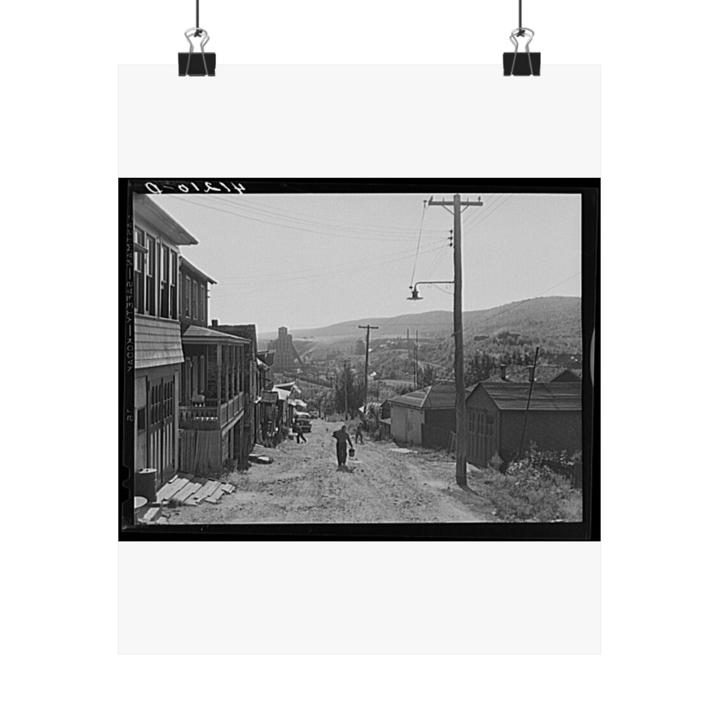 Street scene in the mining town of Lansford, Pennsylvania High Quality Matte Wall Art Poster for Home, Office, Classroom