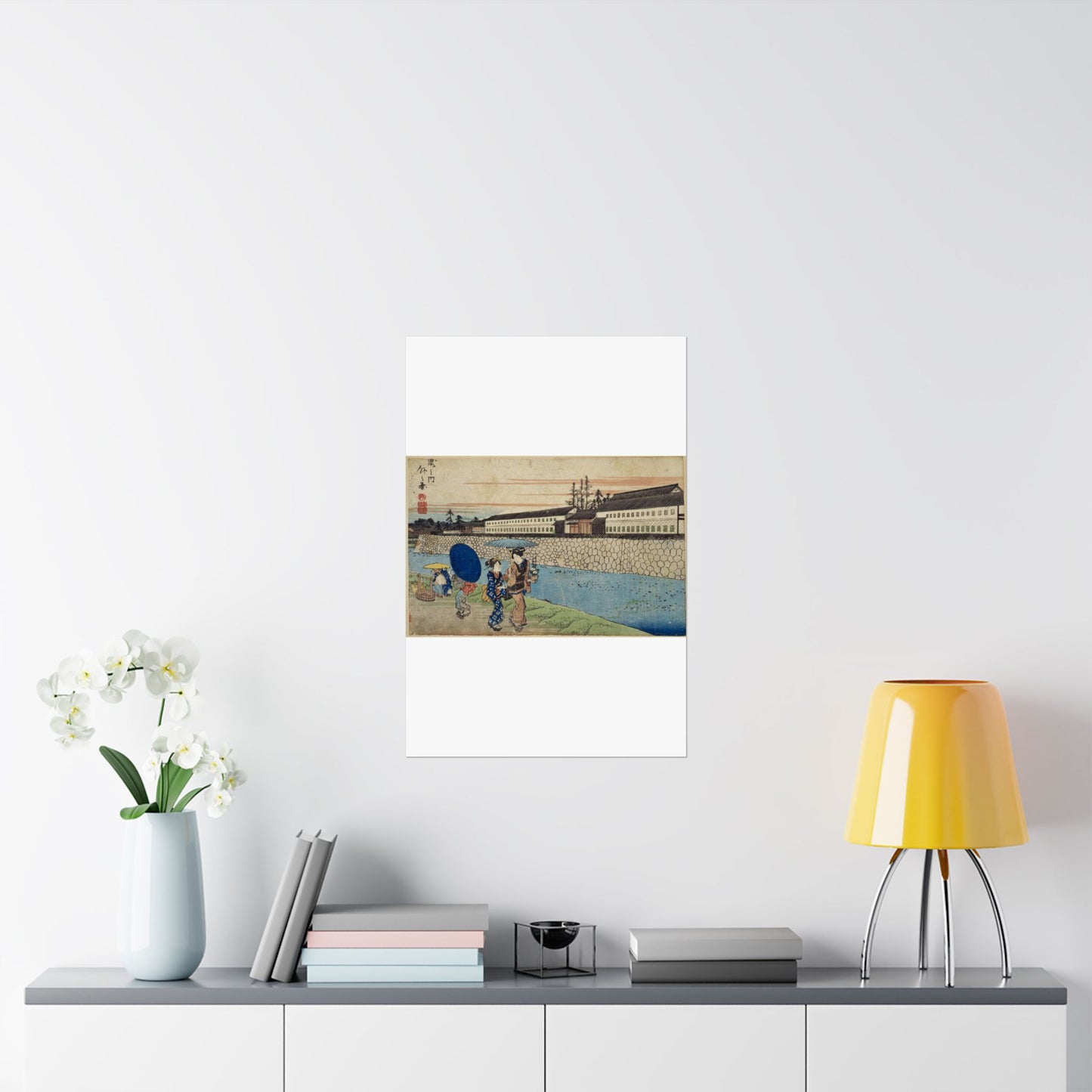 NDL-DC 1308377-Utagawa Hiroshige-江戸勝景 虎之門外之図-crd High Quality Matte Wall Art Poster for Home, Office, Classroom