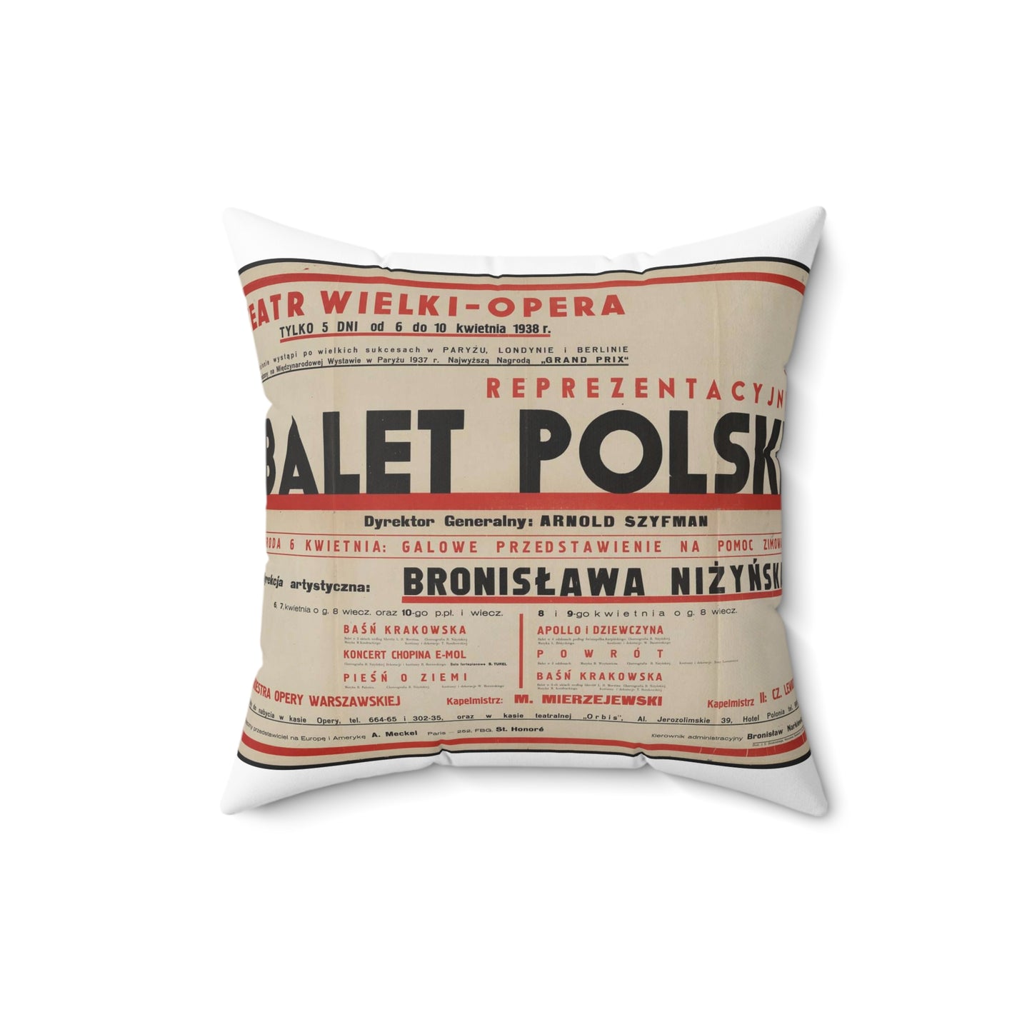 Balet Polski [2] Decorative Accent Square Pillow