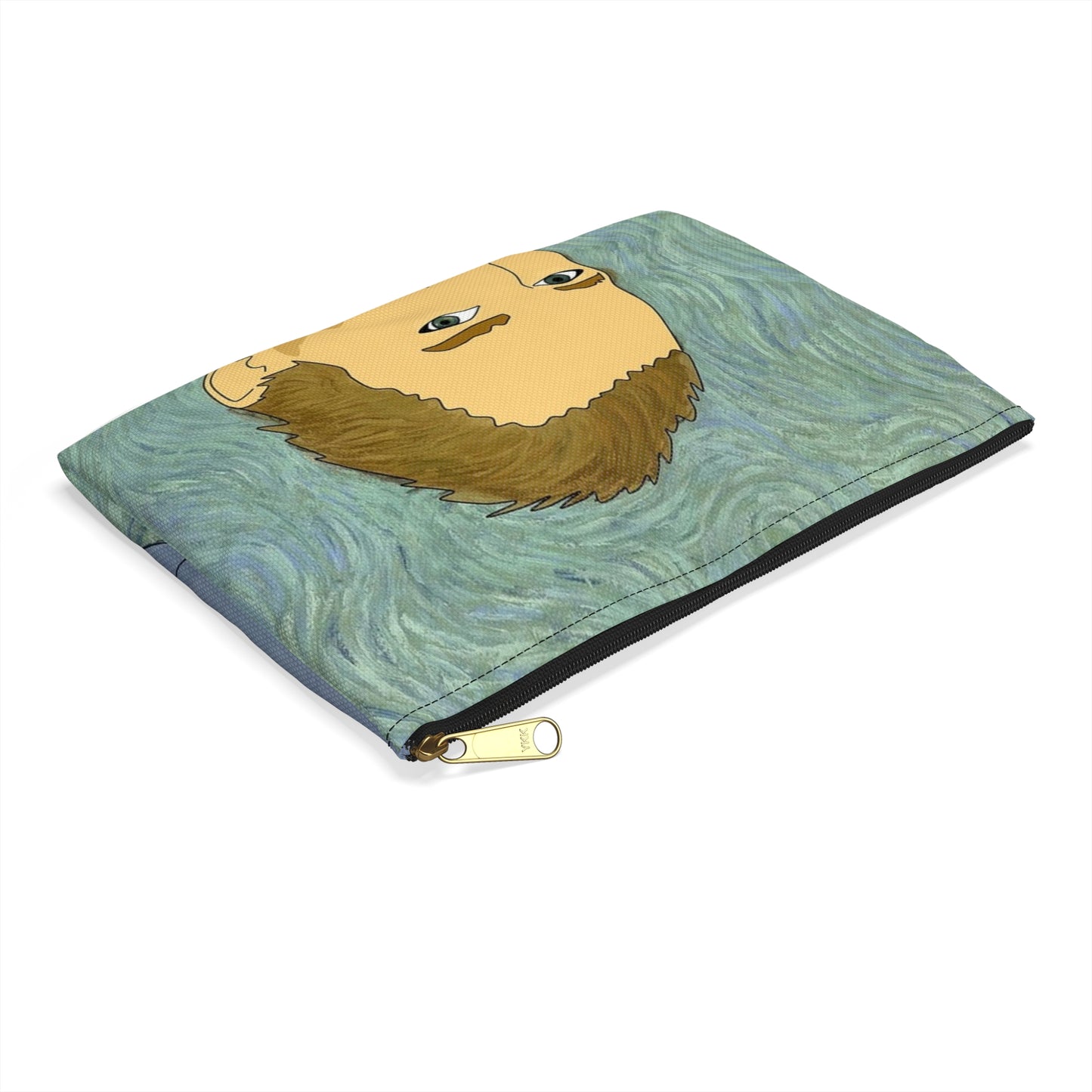 A painting of a man in a suit and tie. Van gogh illustration insanity. Large Organizer Pouch with Black Zipper