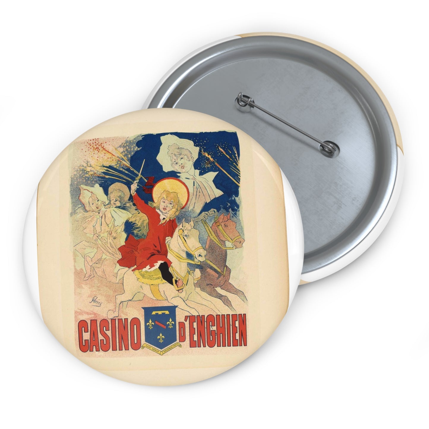 Maîtres de l'affiche V 3 - Pl 129 - Jules Chéret Pin Buttons with Crisp Design