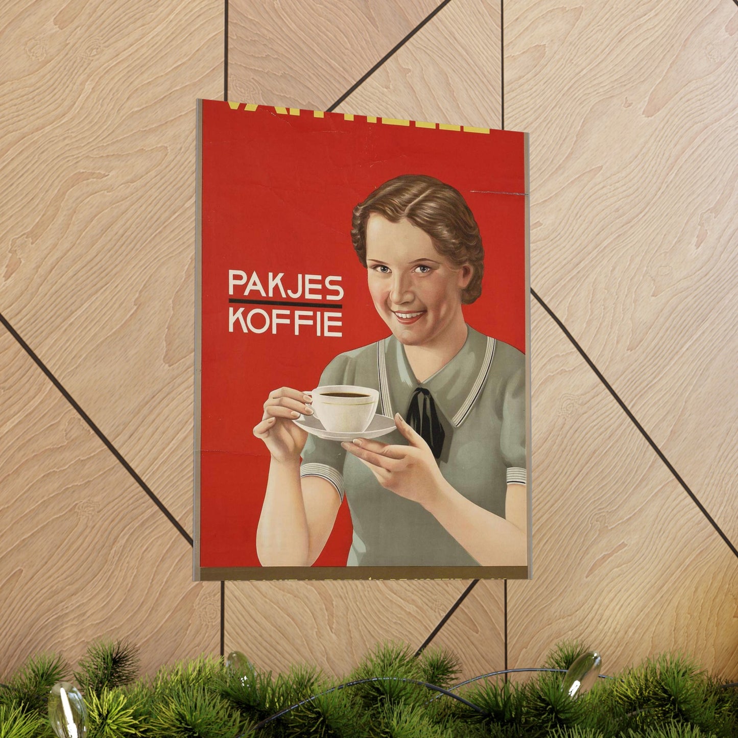 Van Nelle's pakjes koffie1936, Art Deco Poster High Quality Matte Wall Art Poster for Home, Office, Classroom