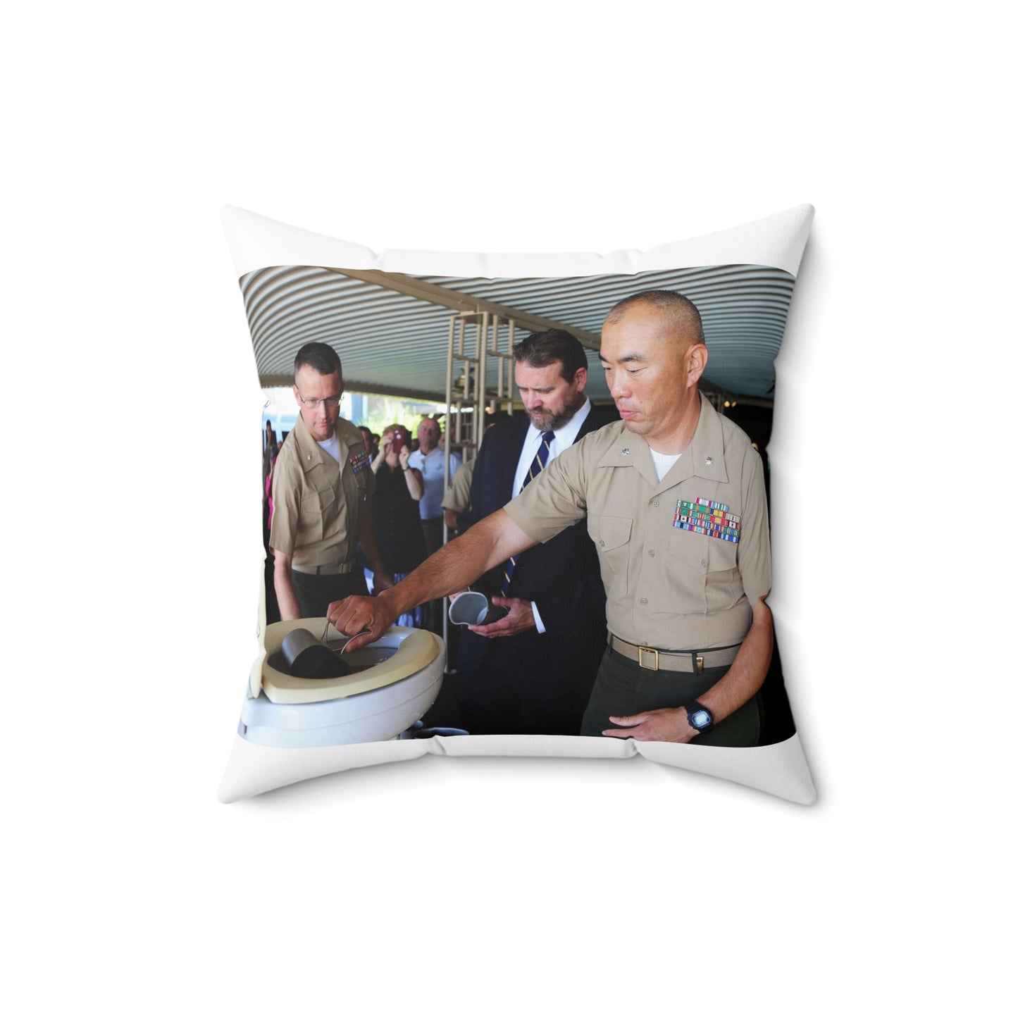 Lieutenant Colonel Brian S. Middleton, commanding officer Decorative Accent Square Pillow