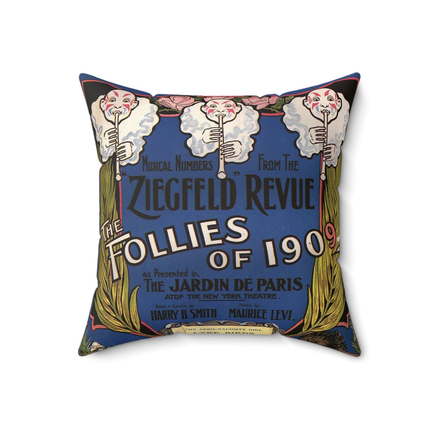 Moving day in Jungle town - Public domain American sheet music Decorative Accent Square Pillow