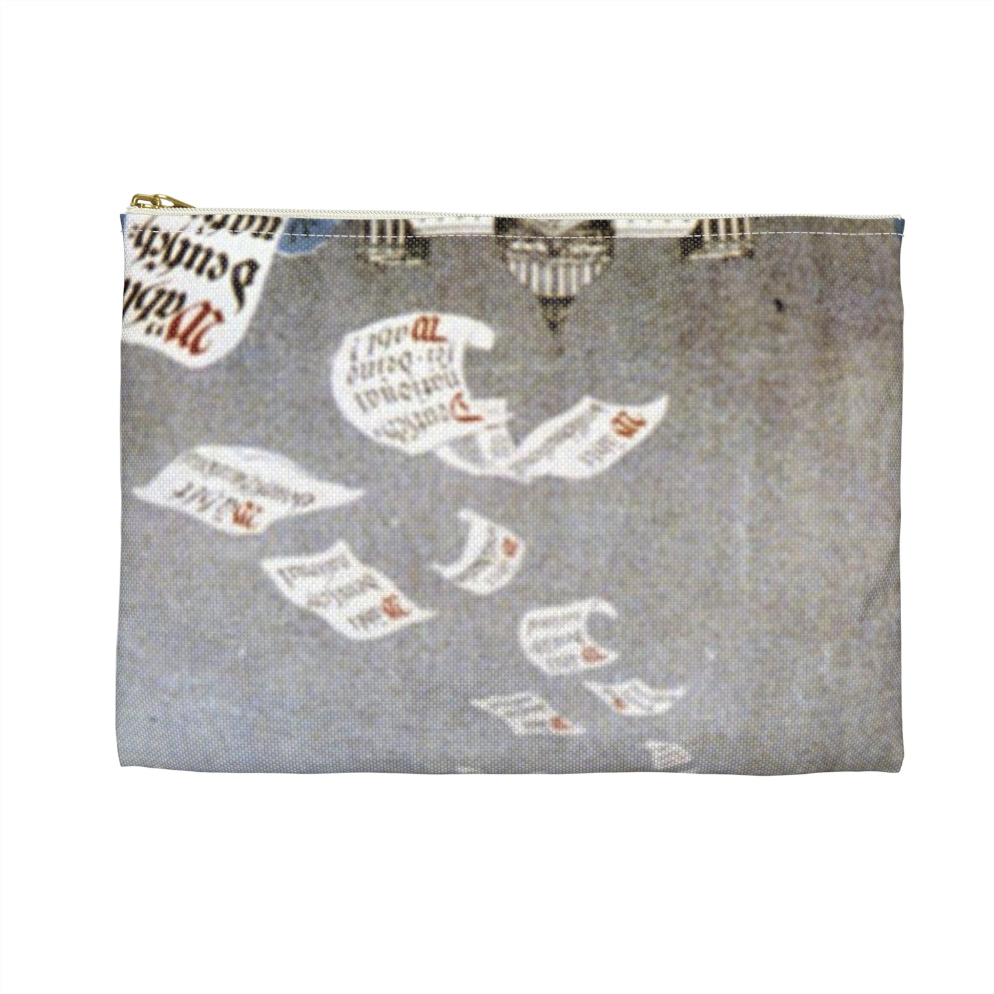 german election poster. oct 1924 -  Deutsche Zeppelin Reederei Company Large Organizer Pouch with Black Zipper