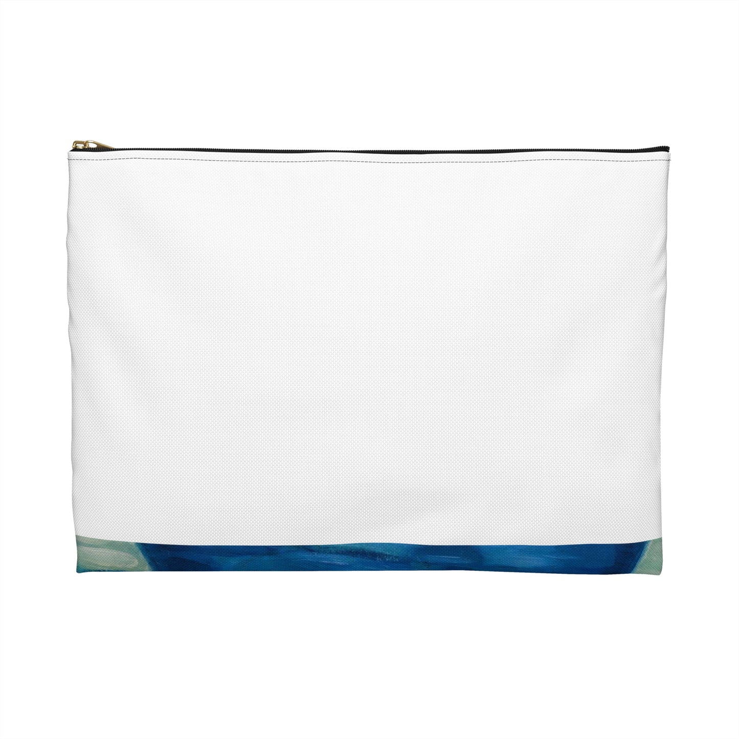 Magi veneetsia - A painting of boats in a harbor with buildings in the background Large Organizer Pouch with Black Zipper
