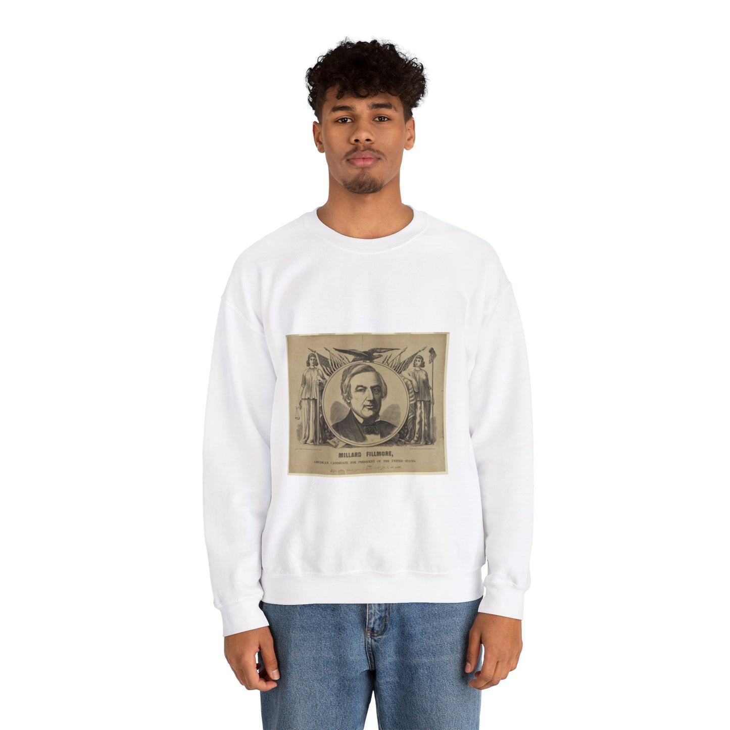 Millard Fillmore, American candidate for president of the United States White Heavy Blend Adult Crew Neck SweatShirt