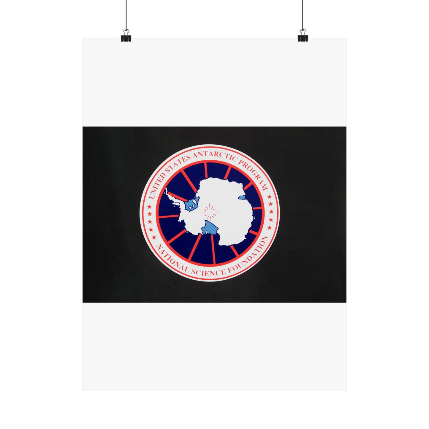 Logo of The National Science Foundation United States Antarctic Program High Quality Matte Wall Art Poster for Home, Office, Classroom