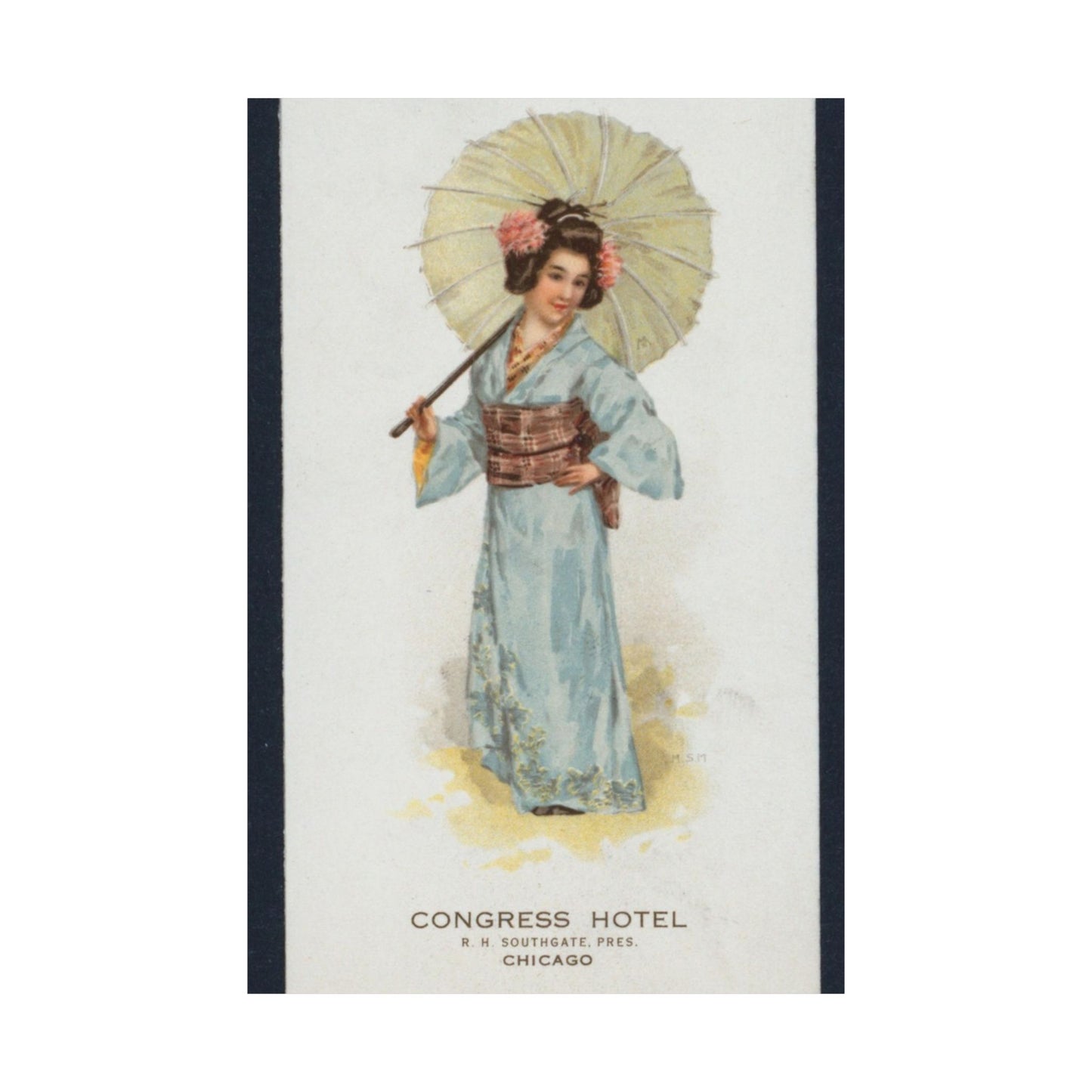 TEA [held by] JAPANESE TEA ROOM [at] "CONGRESS HOTEL, CHICAGO IL" (REST;) High Quality Matte Wall Art Poster for Home, Office, Classroom
