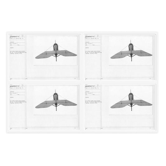 Patent drawing - Airplanes - Types - All steel manufactured by the J.W. Murray Manufacturing Company, Detroit, Michigan Public domain  image Laminated UV Protective Vinyl Stickers