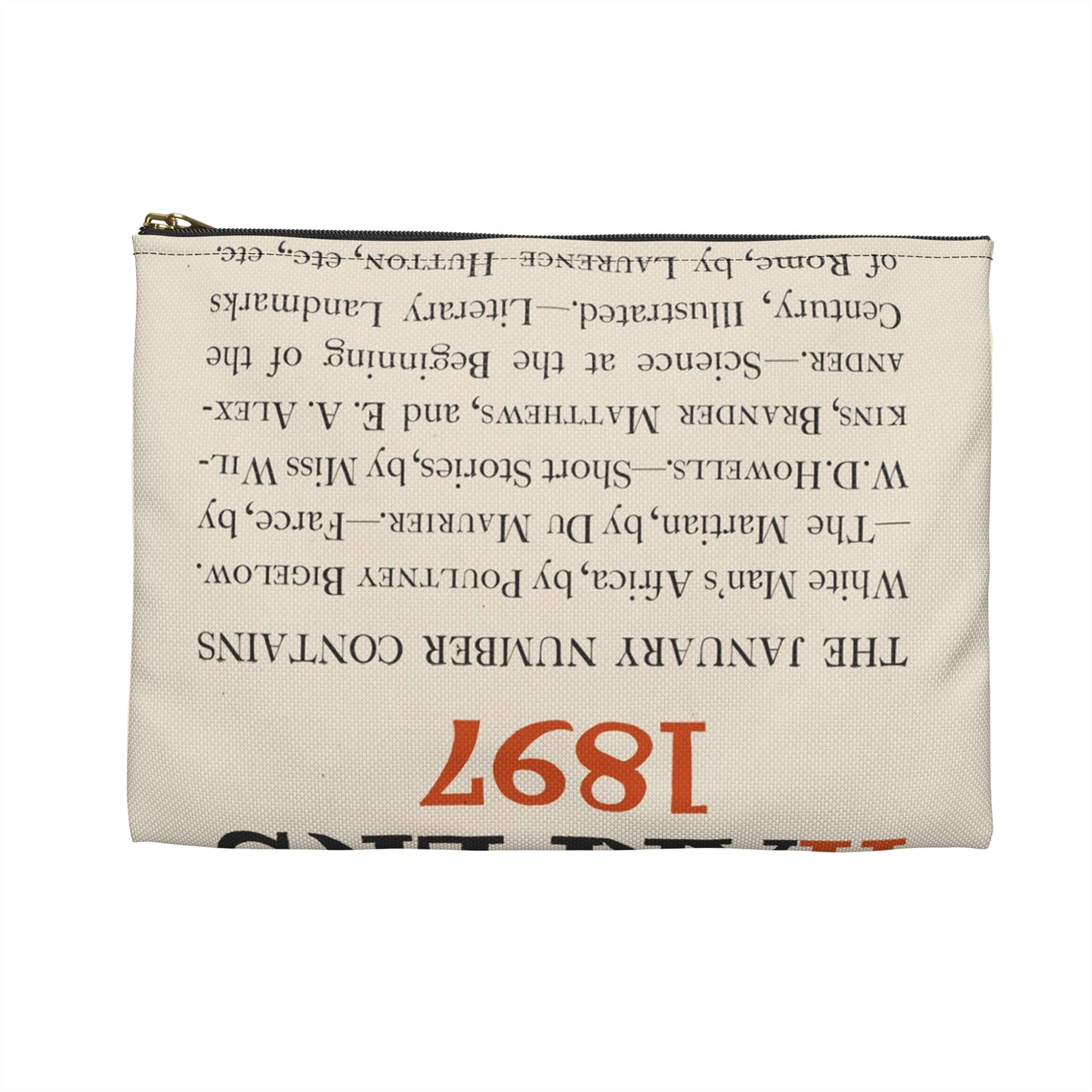 Edward Penfield - Harper's 1897, Art Nouveau poster Large Organizer Pouch with Black Zipper