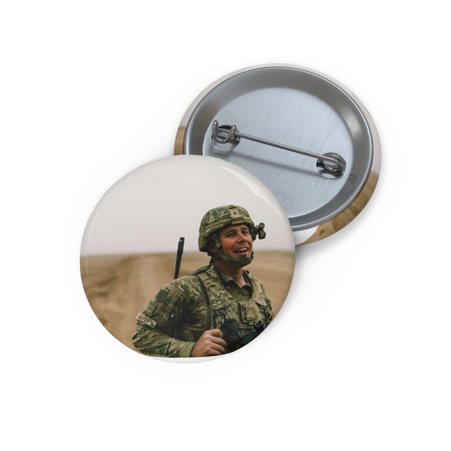 U.S. Air Force Staff Sgt. Andrew Meyer, 821st Contingency Pin Buttons with Crisp Design