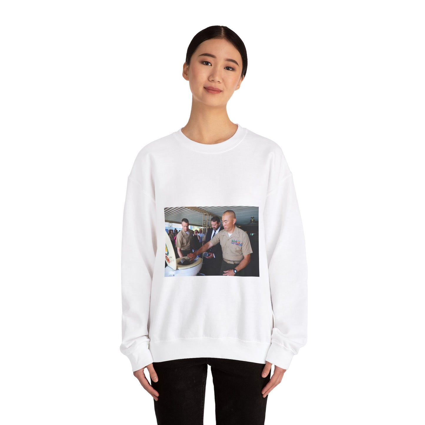 Lieutenant Colonel Brian S. Middleton, commanding officer White Heavy Blend Adult Crew Neck SweatShirt