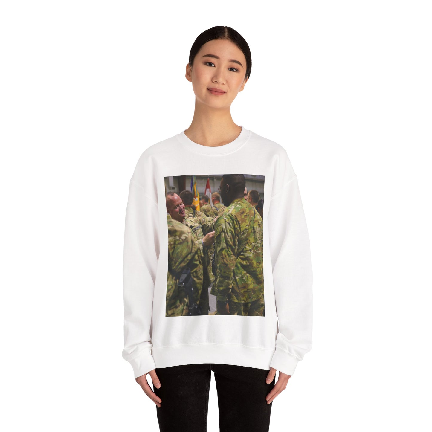 U.S. Army Lt. Col. Jason Hancock serving with 3rd Squadron, White Heavy Blend Adult Crew Neck SweatShirt