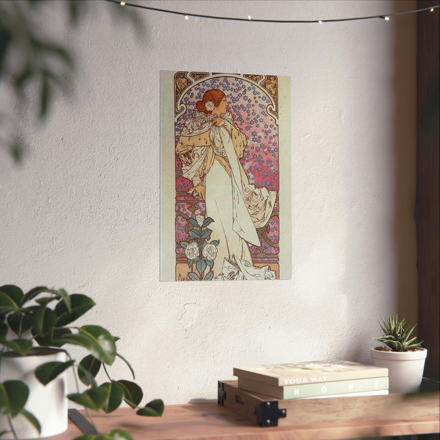 Affiche pour le Théâtre de la Renaissance, "la Dame aux Camélias". High Quality Matte Wall Art Poster for Home, Office, Classroom