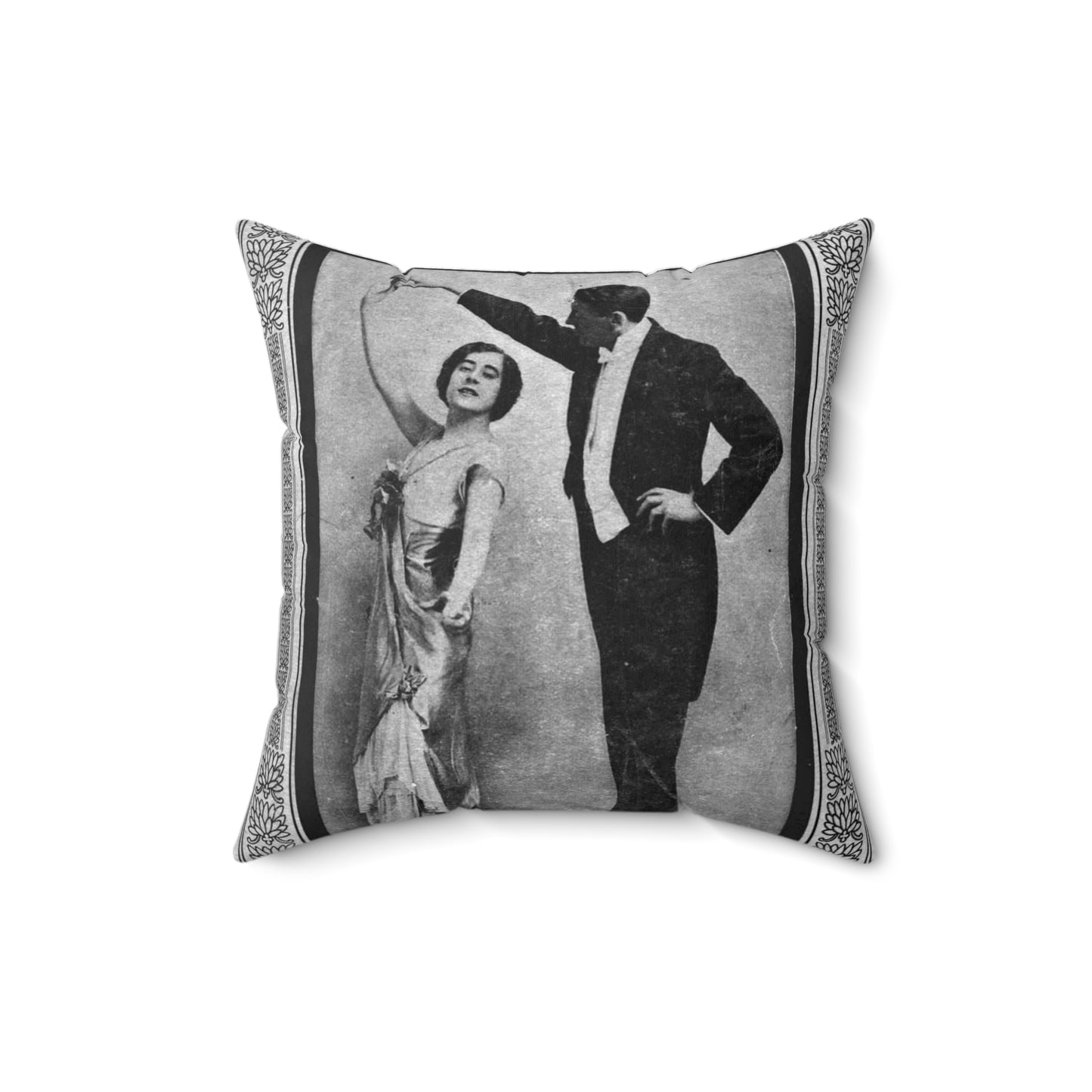 The tango as standardized and taught by the representative dancing masters of the North American continent; tango two-step, hesitation waltz, Boston glide, one-step Decorative Accent Square Pillow