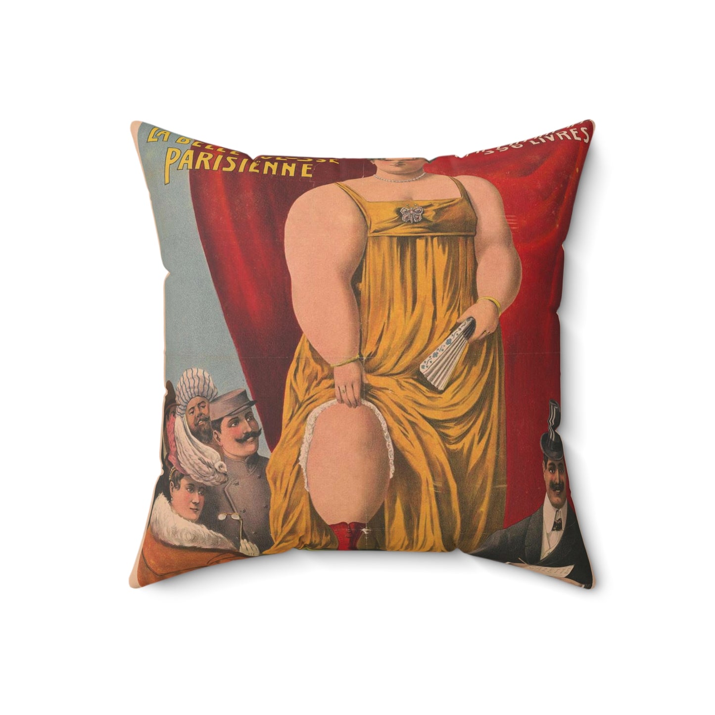 Victorine - La bele colosse Parisienne Decorative Accent Square Pillow