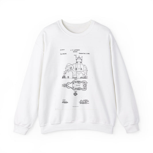 Patent Drawing of Engine - Lucy-USpatent268503 1882 Public domain  image White Heavy Blend Adult Crew Neck SweatShirt