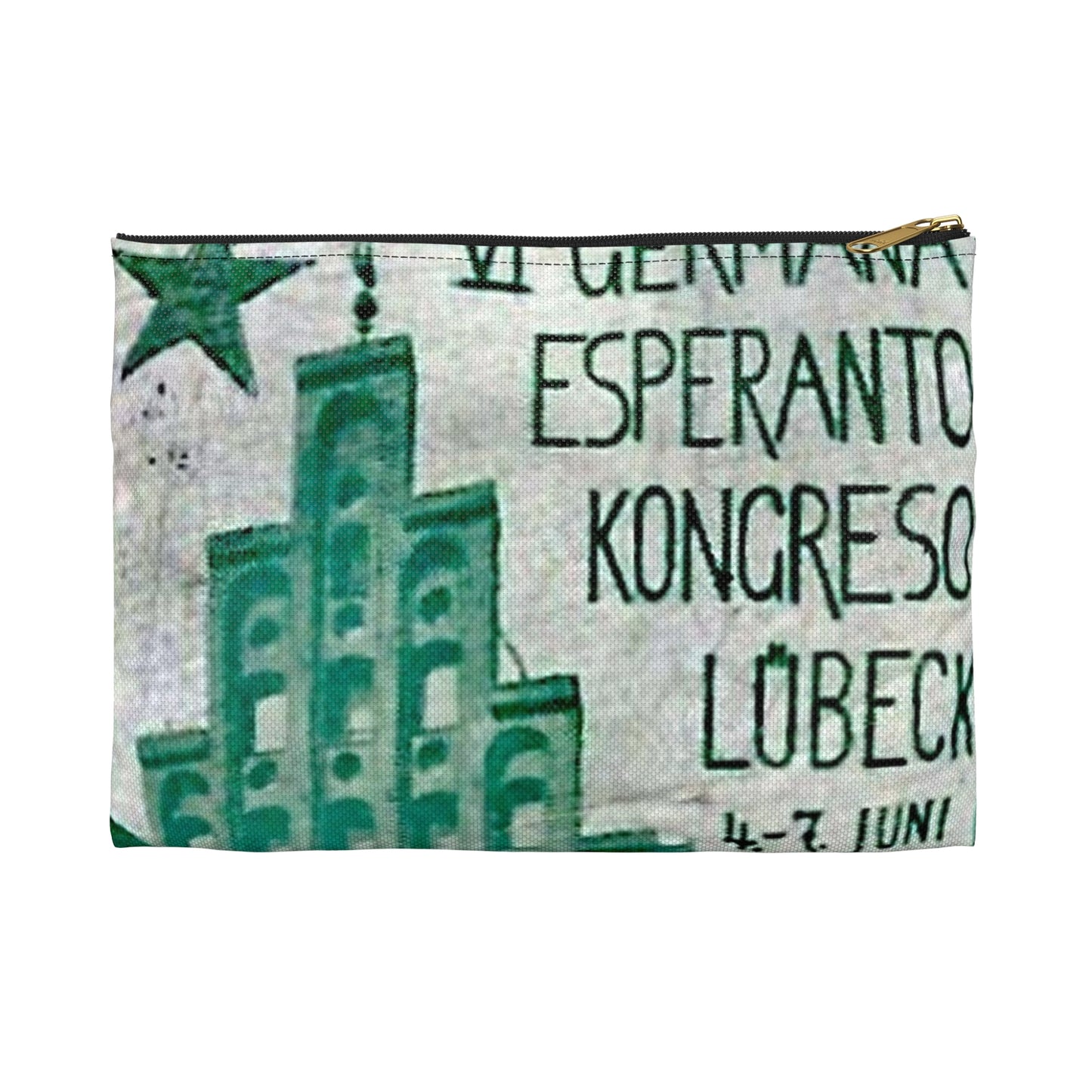 Damals – Esperanto-Kongress – 1911 – Reklamemarke Large Organizer Pouch with Black Zipper