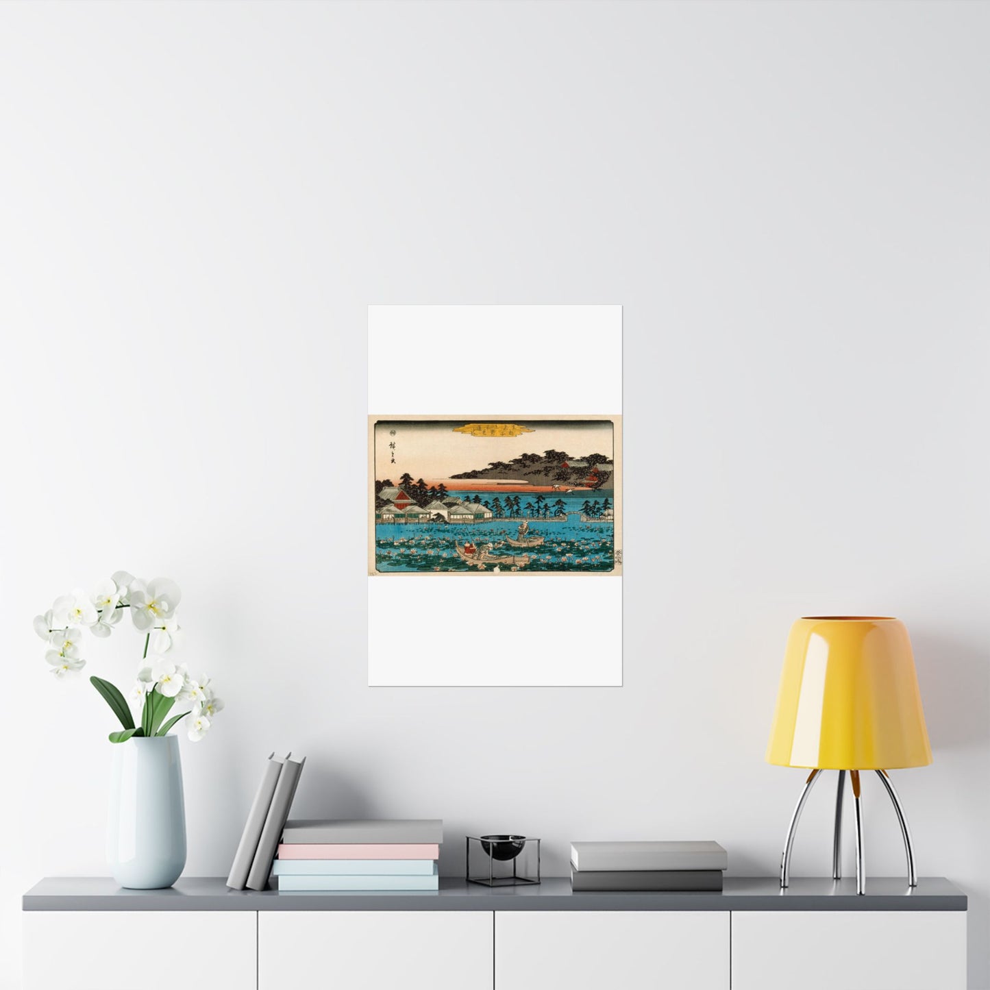 Shinobazu Pond at Ueno LACMA M.71.100.23 High Quality Matte Wall Art Poster for Home, Office, Classroom