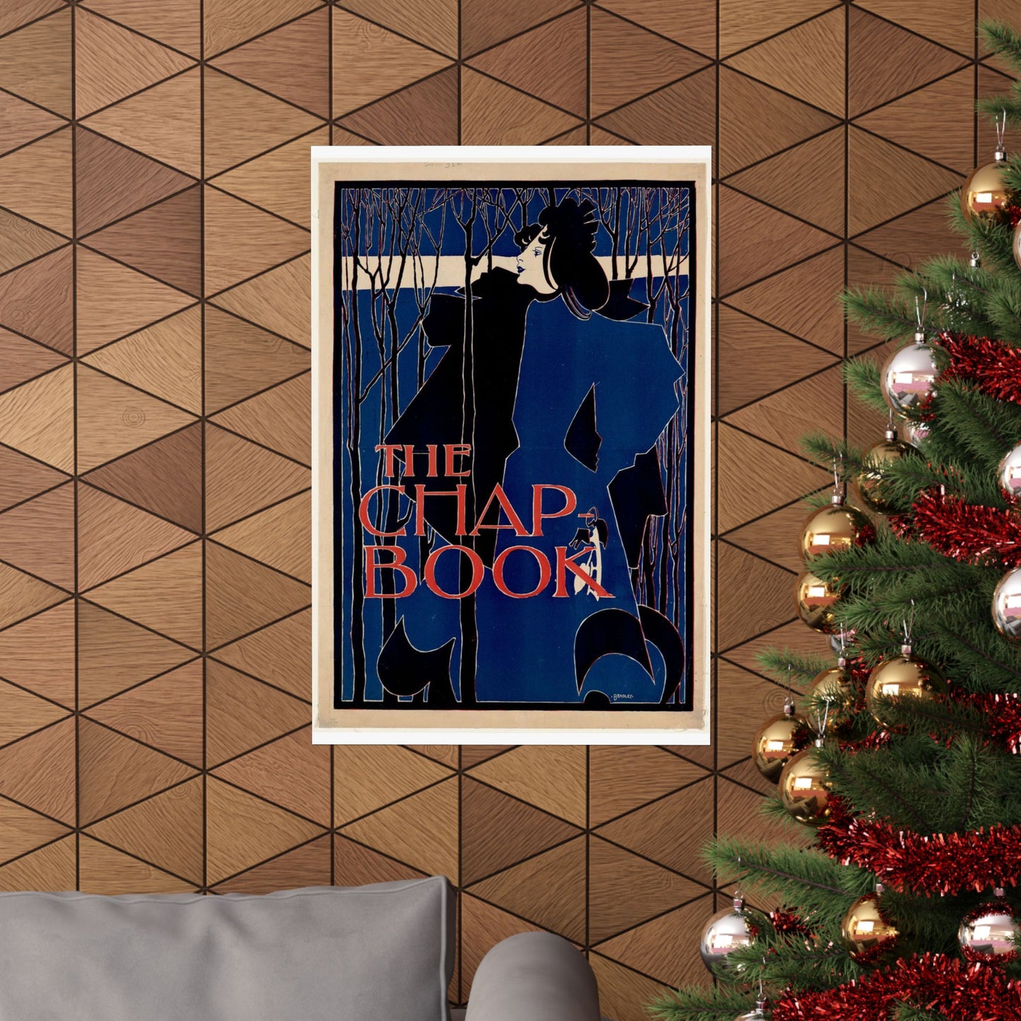 Will Bradley - The chap-book - Art nouveau public domain poster High Quality Matte Wall Art Poster for Home, Office, Classroom