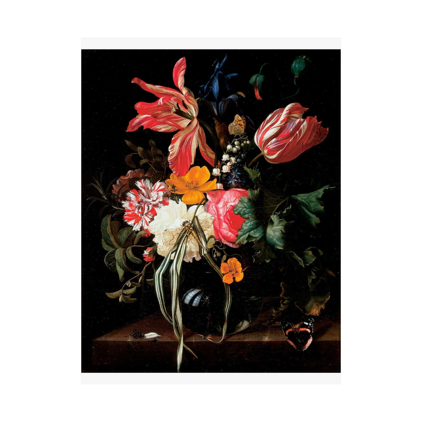 Maria van Oosterwijck - Flower Still Life - Google Art Project High Quality Matte Wall Art Poster for Home, Office, Classroom