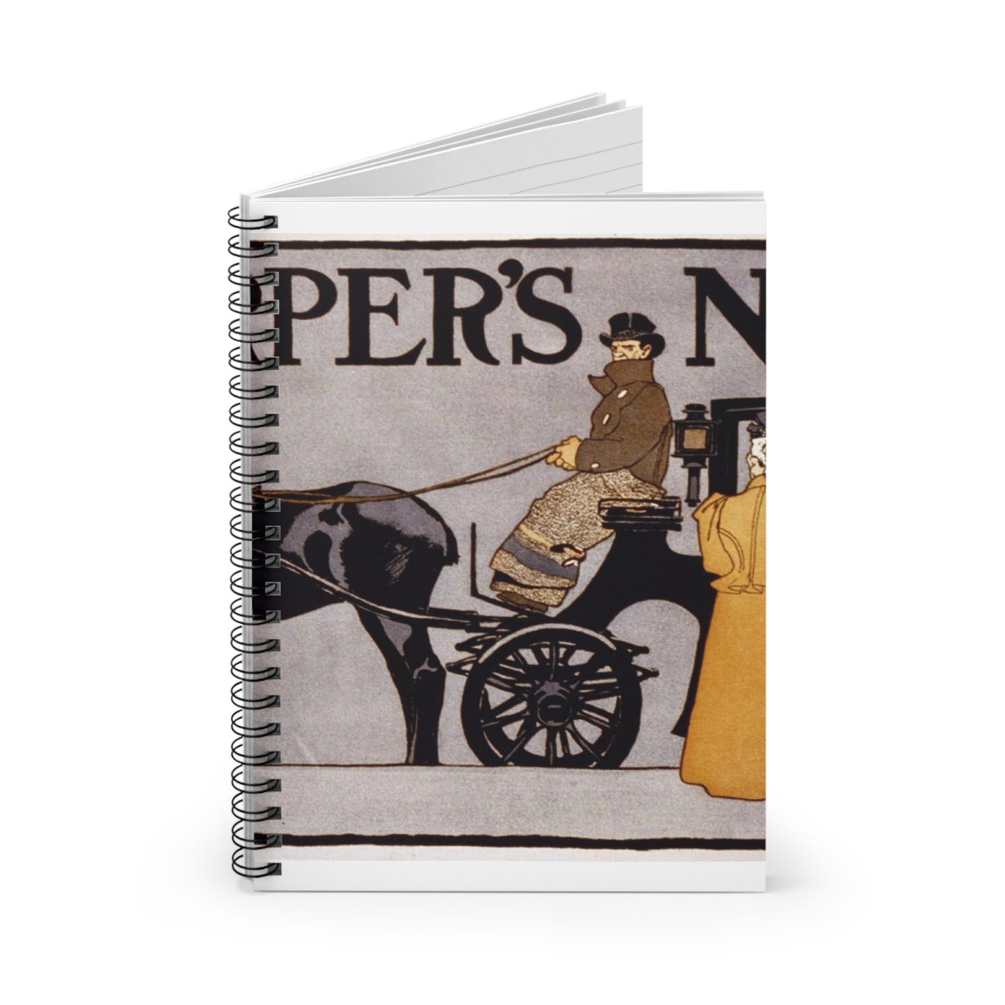 Edward Penfield - Harper's [for] Nov'B'R, Art Nouveau Poster Spiral Bound Ruled Notebook with Printed Cover