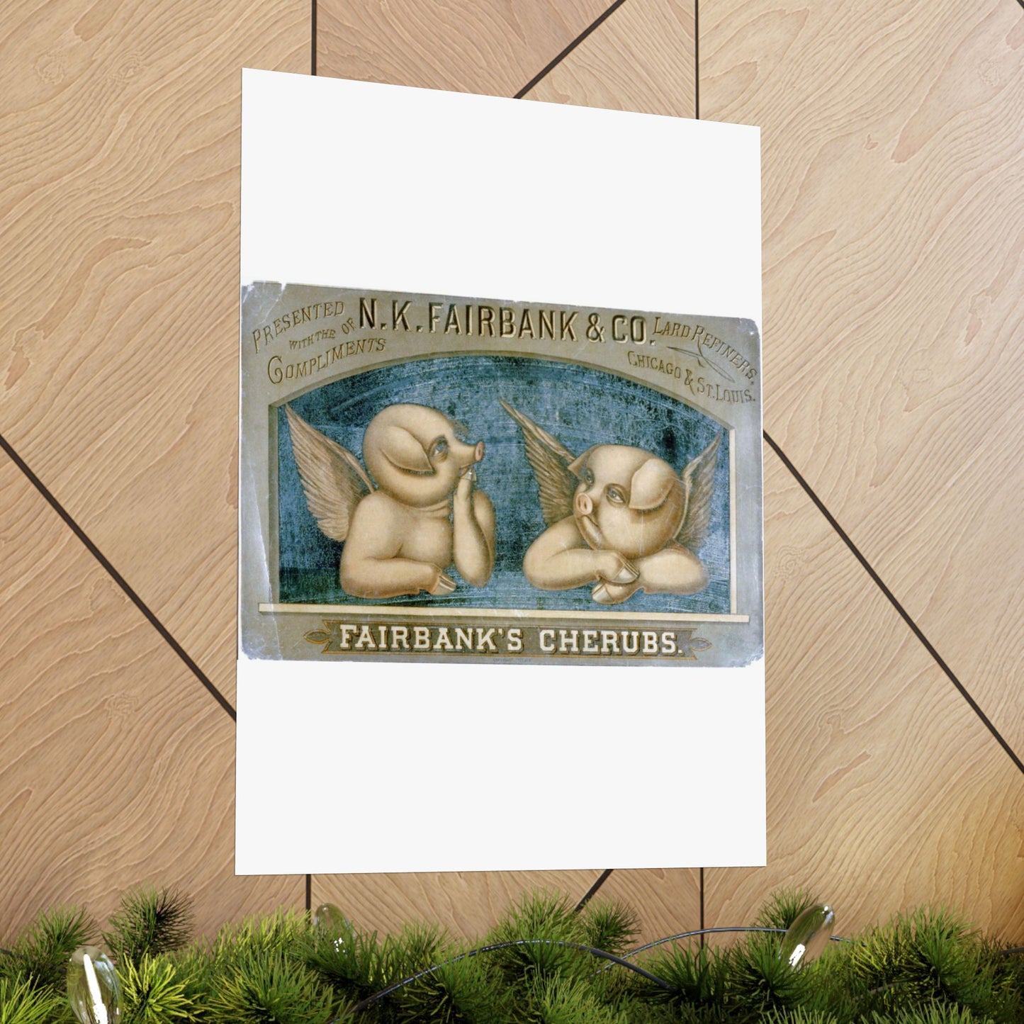 Fairbank's cherubs--Presented with the compliments of N.K. Fairbank & Co., lard refiners, Chicago & St. Louis High Quality Matte Wall Art Poster for Home, Office, Classroom