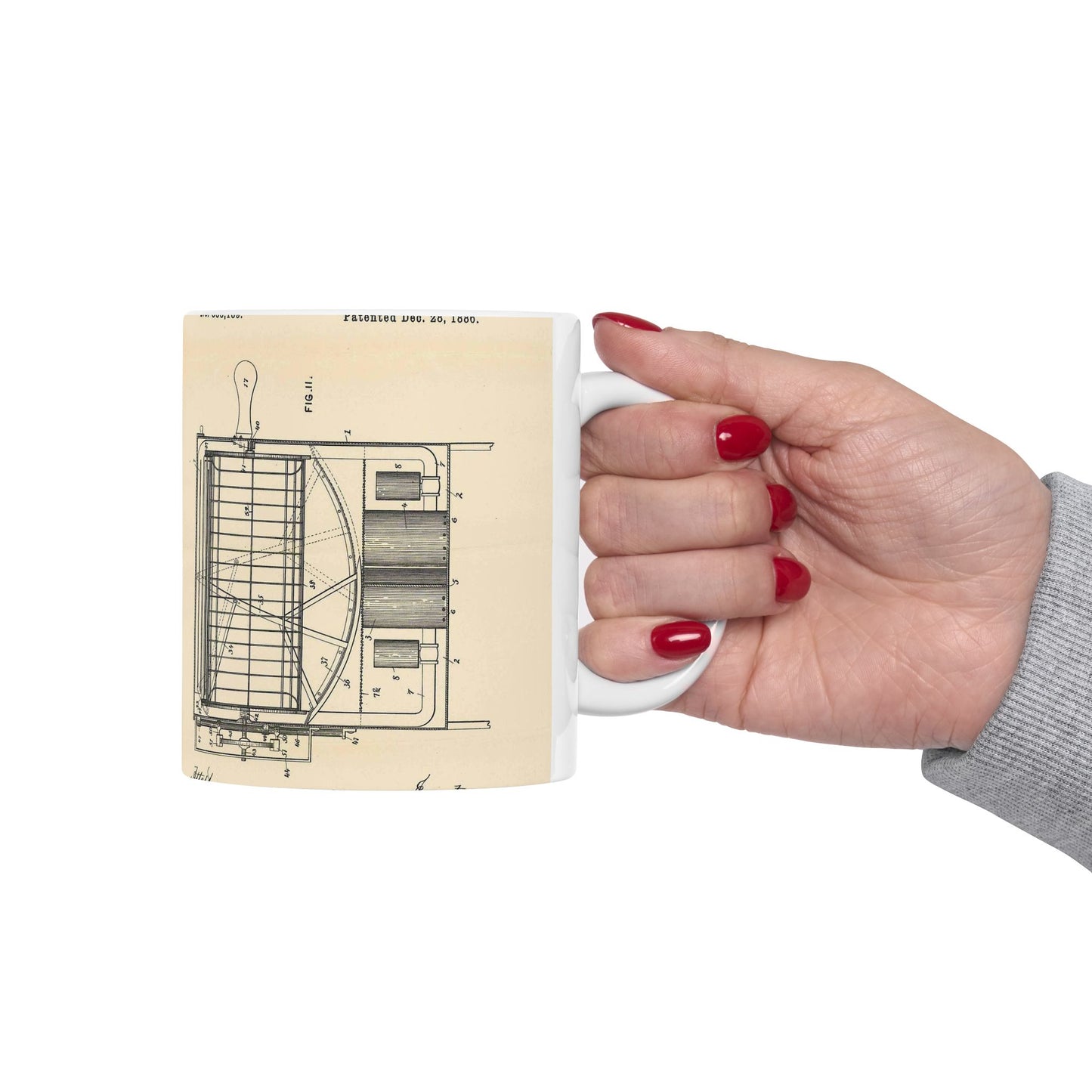 Patent Case File No. 355,139, Dish Washing Machine, Inventor Josephine G. Cochran - DPLA - 1a806ea5879c9a272713bca02da1a760 (page 56) Beautiful Novelty Ceramic Coffee Mug 11oz