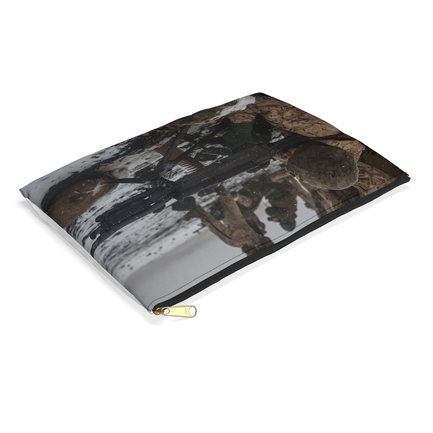 U.S. Marine Corps Lance Cpl. Jimmy Medders, a machine Large Organizer Pouch with Black Zipper