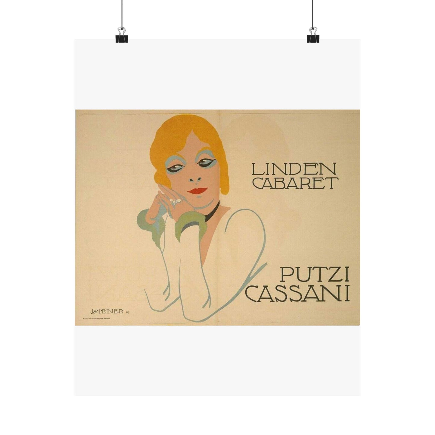 Putzi Cassani - Linden Cabaret - Jo Steiner, 1914 High Quality Matte Wall Art Poster for Home, Office, Classroom